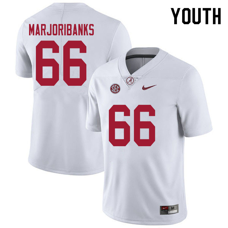 Alabama Crimson Tide Youth Alec Marjoribanks #66 White NCAA Nike Authentic Stitched 2020 College Football Jersey CW16T86WP